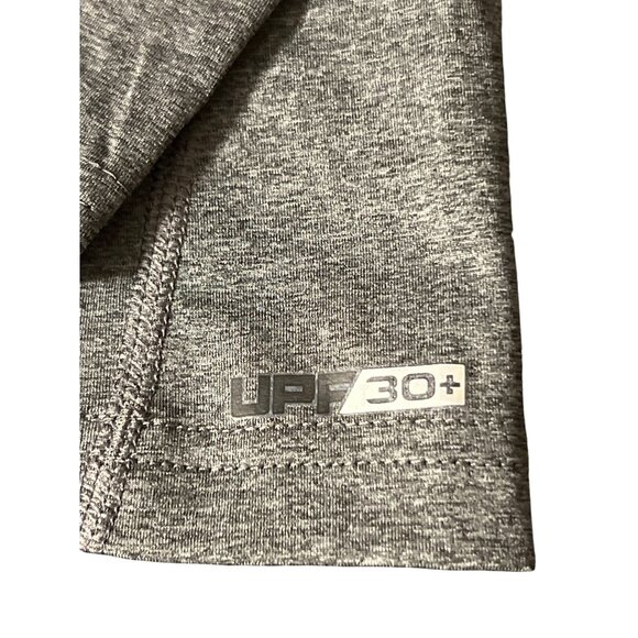 Under Armour Youth HeatGear Long Sleeve Shirt UPF 30+ Protection Gray YLG Fitted - Picture 2 of 4